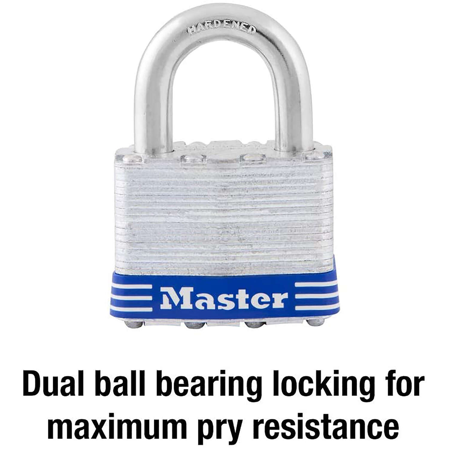 Master Lock 1-1/2 in. H X 2 in. W Laminated Steel 4-Pin Cylinder Padlock