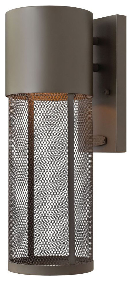 Hinkley Lighting Aria Outdoor Wall Sconce   Industrial   Outdoor Wall Lights And Sconces   by Designer Lighting and Fan  Houzz