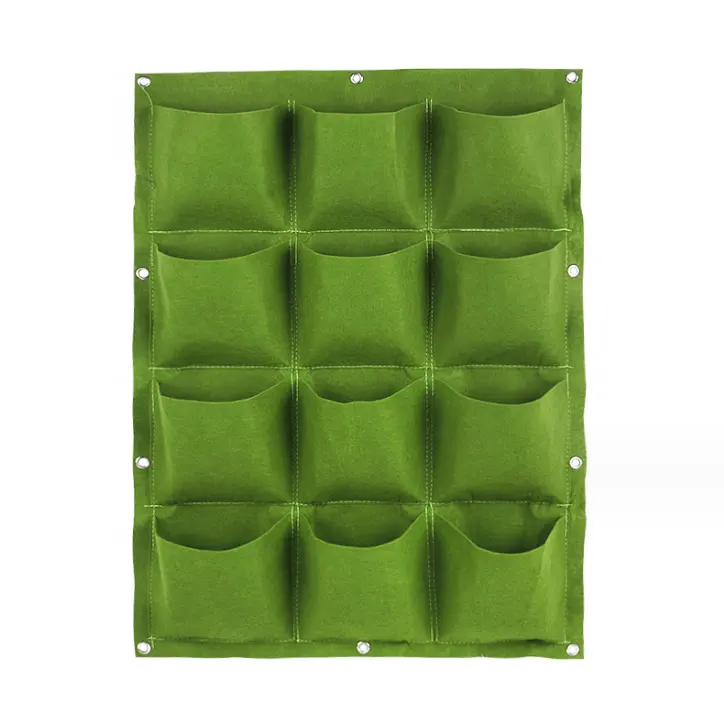 Garden Supplies 4/ 7/ 9/ 12 /18 /36/ 64 Pocket Felt Fabric Hanging Planter Vertical Garden Grow Bags