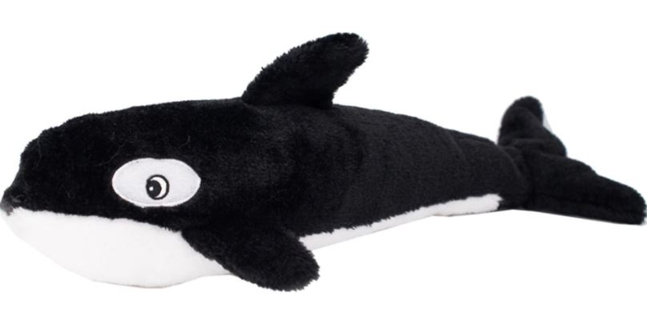 Zippy Paws Jigglerz Killer Whale Plush Dog Toy