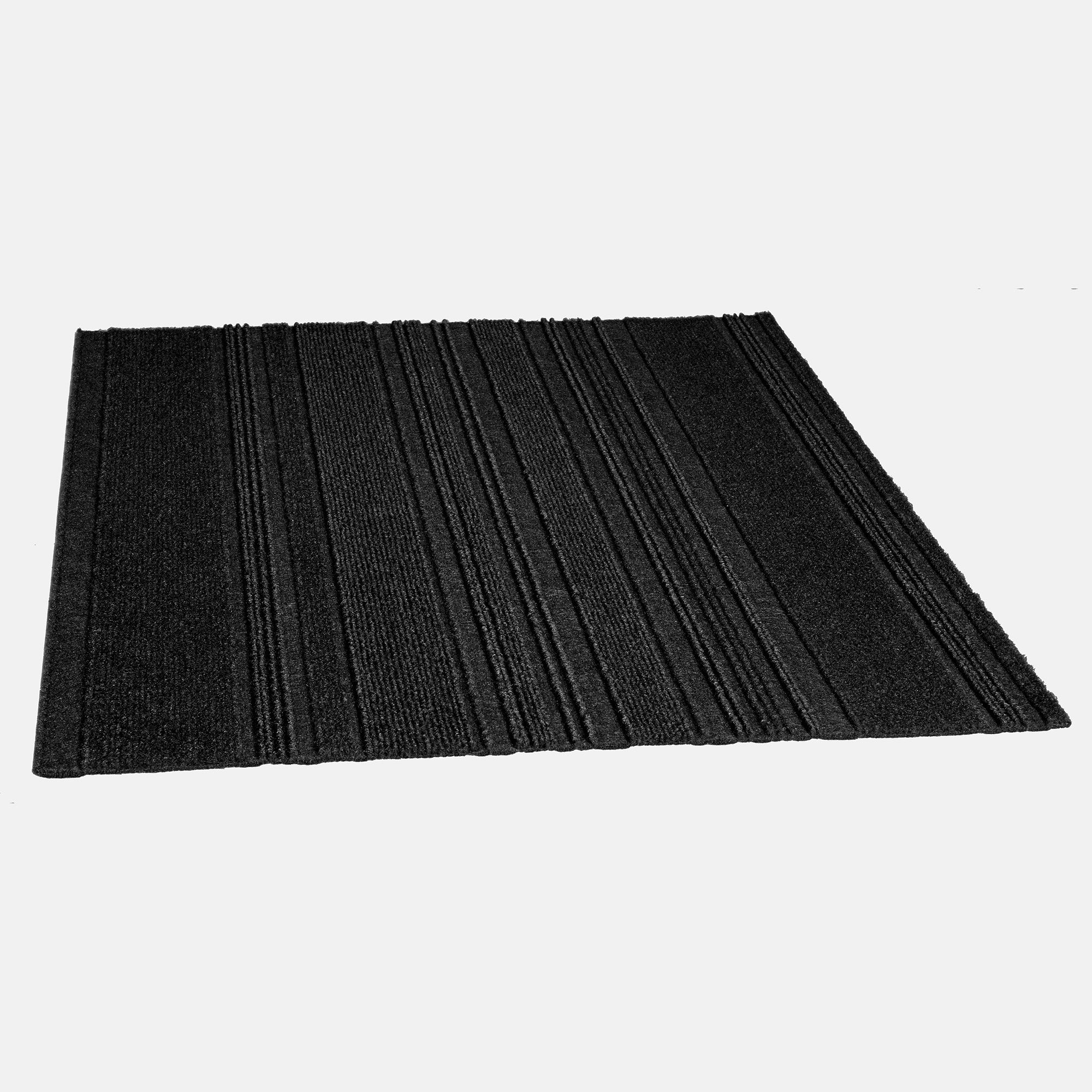 Shuffle Black Ice Carpet Tiles - 24" x 24" Indoor/Outdoor, Peel and Stick Carpet Tiles - 60 sq. ft. per box – Pack of 15 Tiles