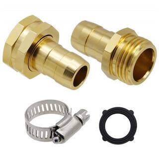 Dyiom 34 in. x 58 in. Garden Hose Repair Connector with Clamps (3-Set) B07TXJQQCT