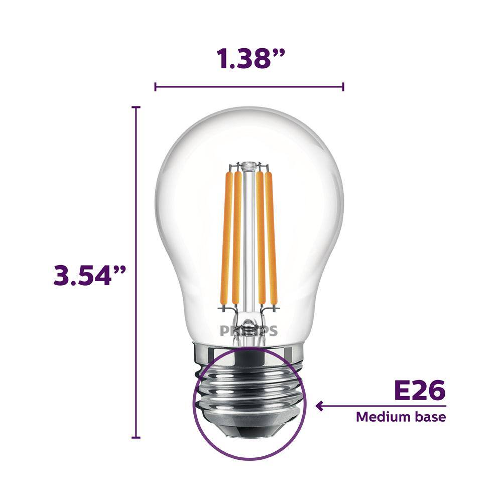 Philips 60-Watt Equivalent Daylight A15 Dimmable LED Light Bulb (2-Pack) 550343