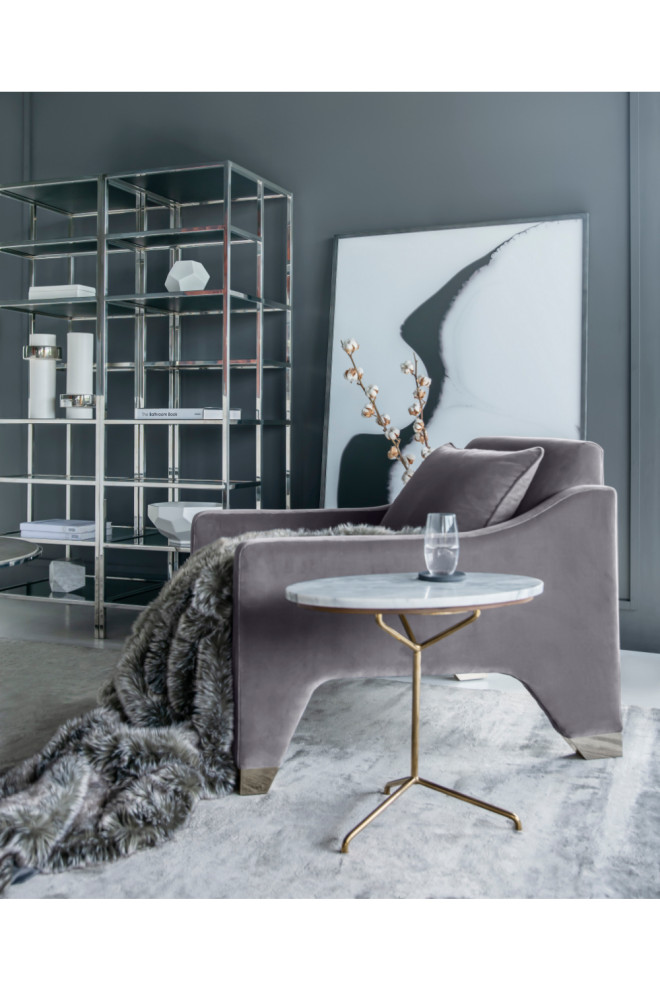 Velvet Upholstered Occasional Chair  Andrew Martin Lyndon   Contemporary   Armchairs And Accent Chairs   by Oroa   Distinctive Furniture  Houzz