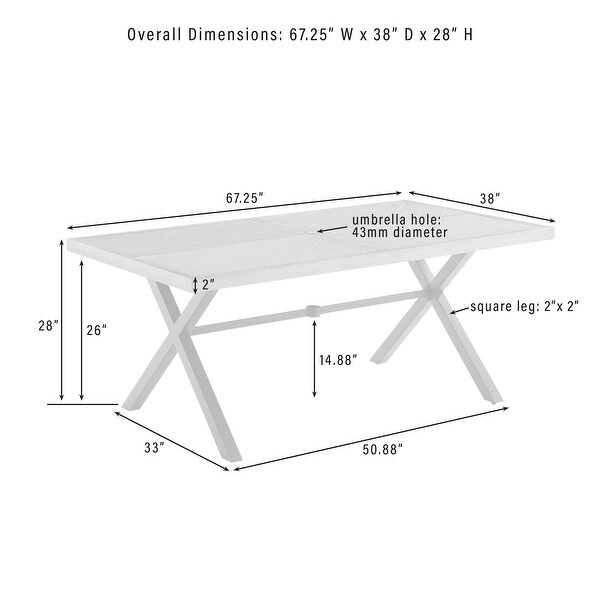 Crosley Otto Outdoor Metal Dining Table