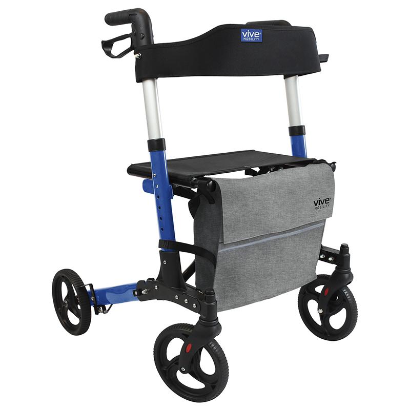 Vive Health Walker Rollator - Lightweight Foldable Walking Transport