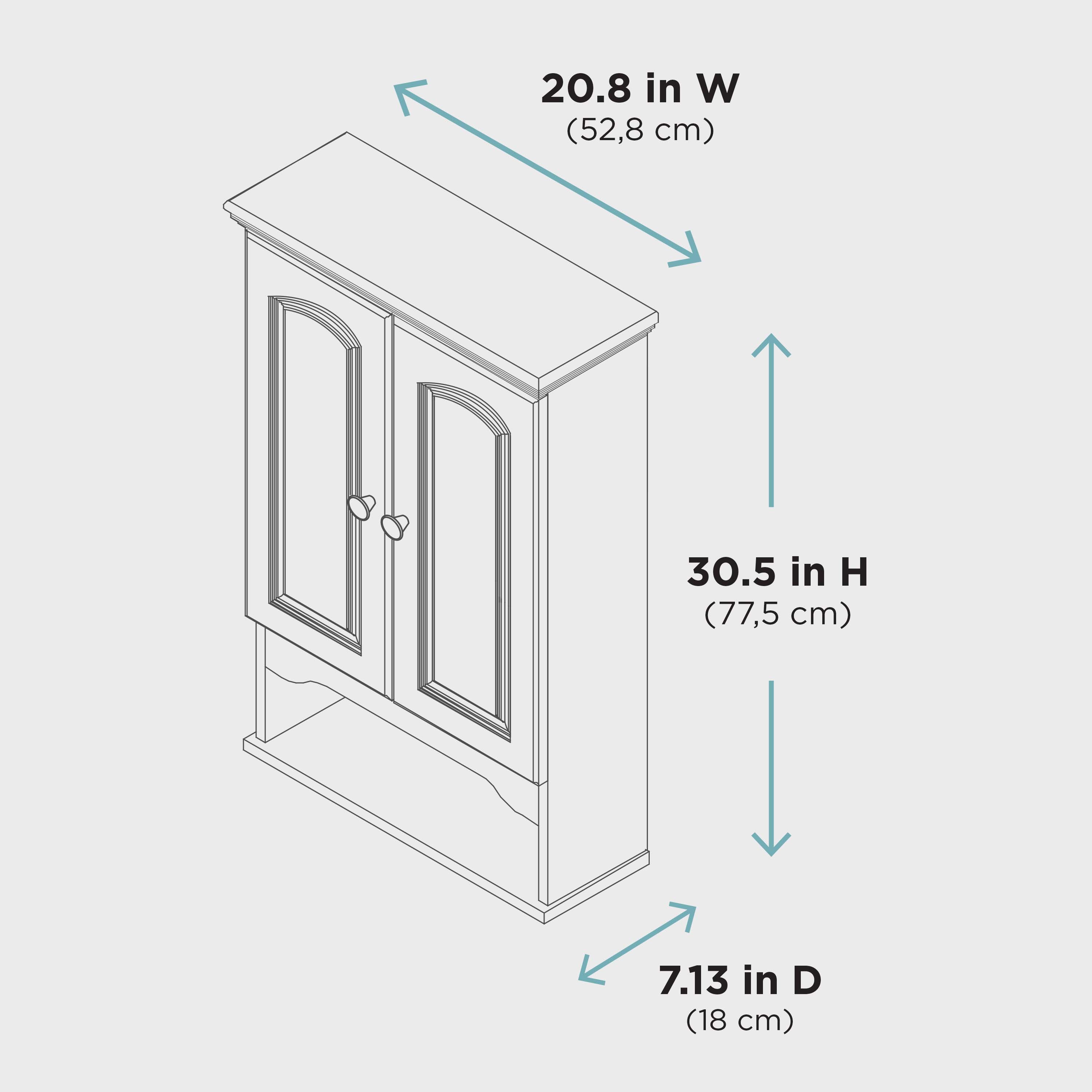 Zenna Home Hartford Wall Cabinet, White