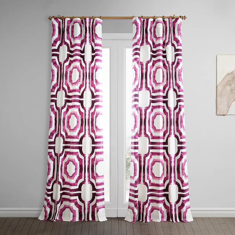 EFF 1-Panel Mecca Lined Window Curtain