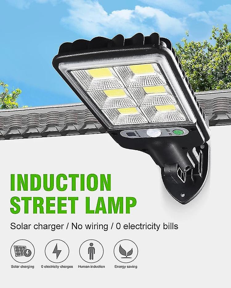 Solar Cob / Led Waterproof Human Body Sensing Street Lamp Garden Outdoor Courtyard Sensor Street Lamp