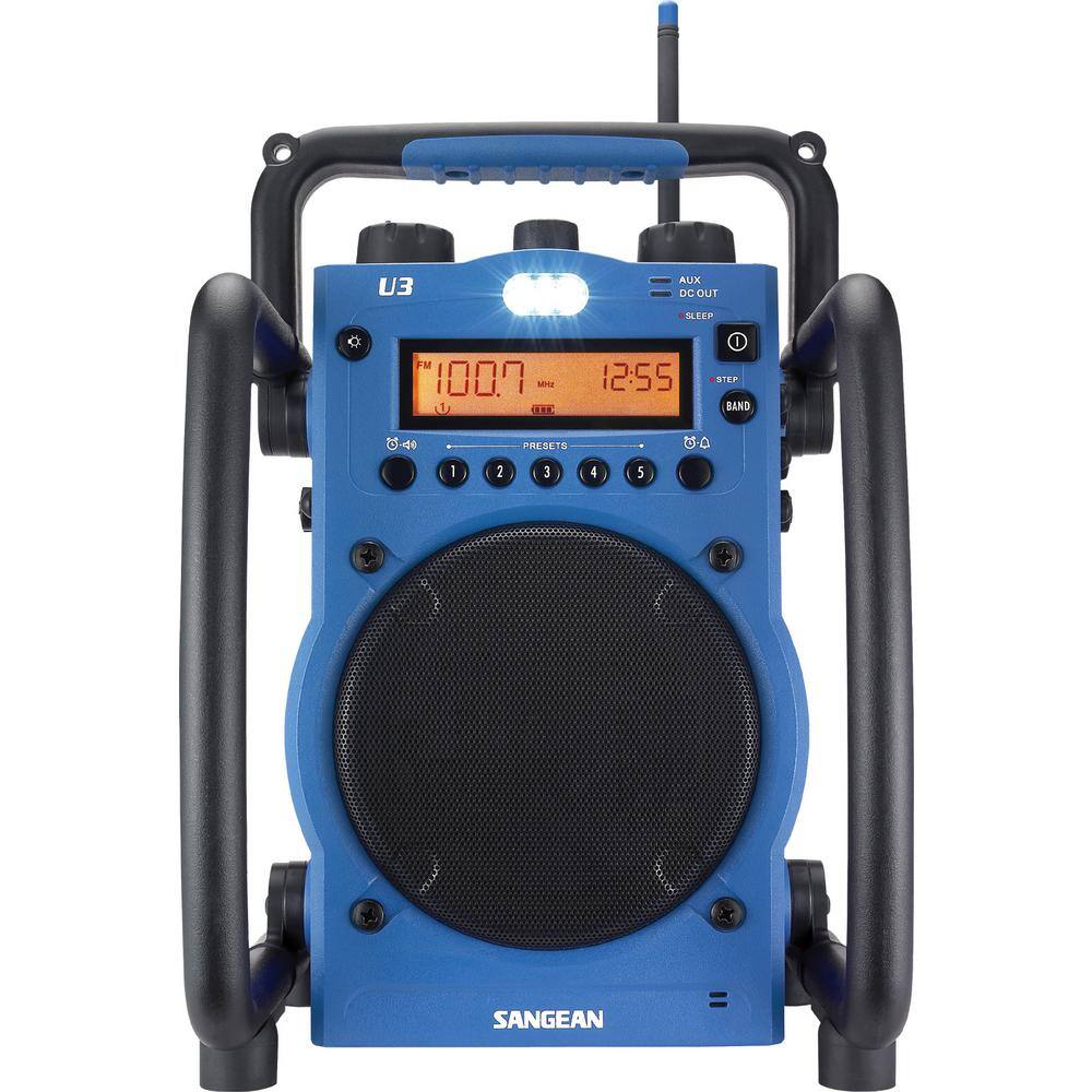 Sangean AMFM Ultra Rugged Digital Tuning Radio in Blue U3