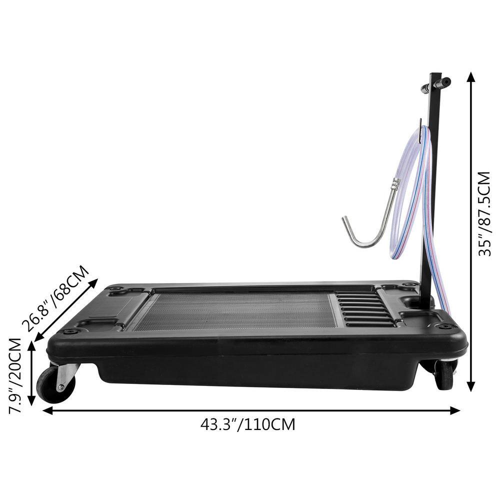 VEVOR Oil Drain Pan 17 Gal. Low Profile Oil Change Pan with Electric Pump and 10 ft. Hose for Car SUV Trailer Draining Oil QCPYP17GDDYLBYC01V1