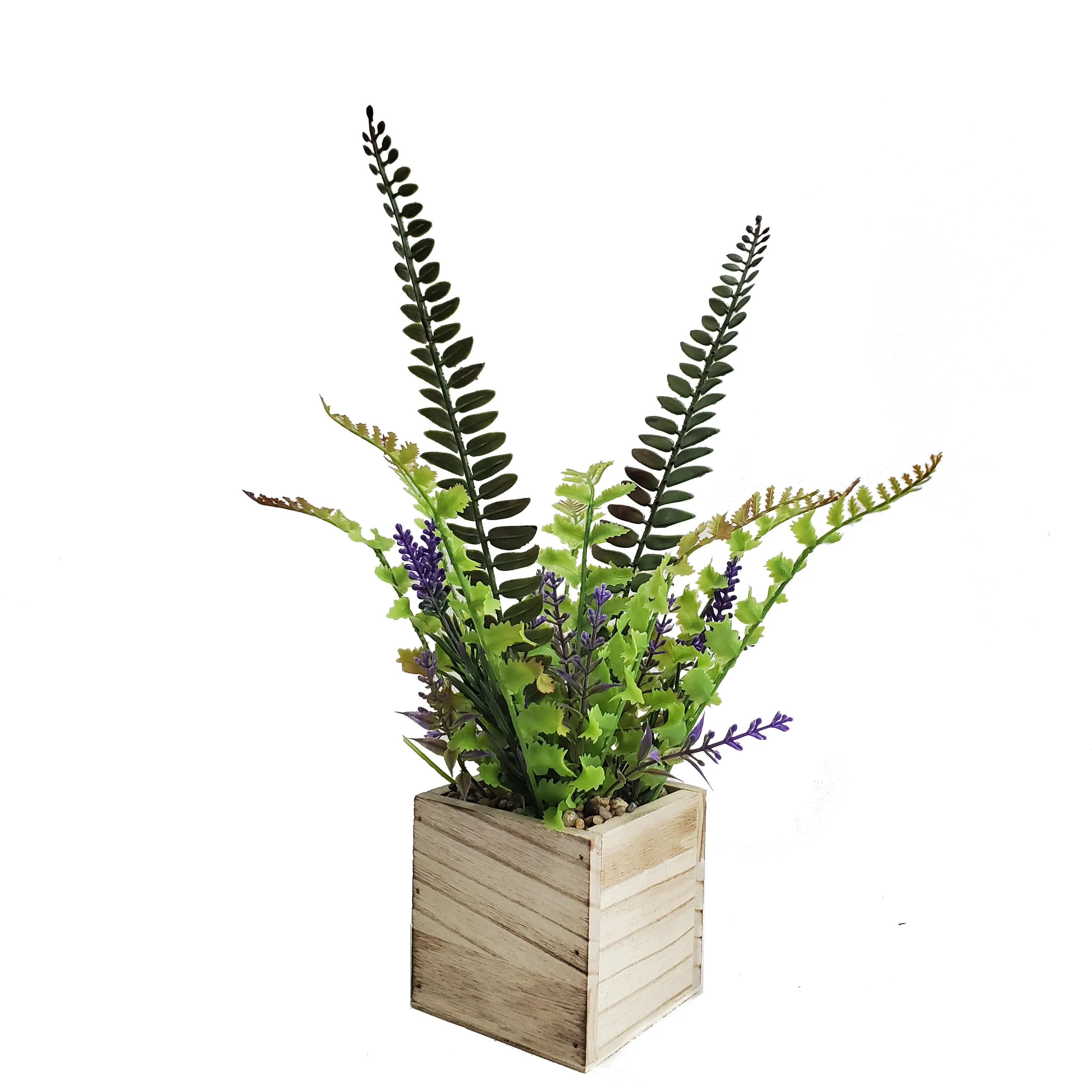 Wholesale Home Garden Decor Shrubs Bushes Persian Grass Artificial Fern Leaves Plastic Grass Potted  artificial plant wholesale