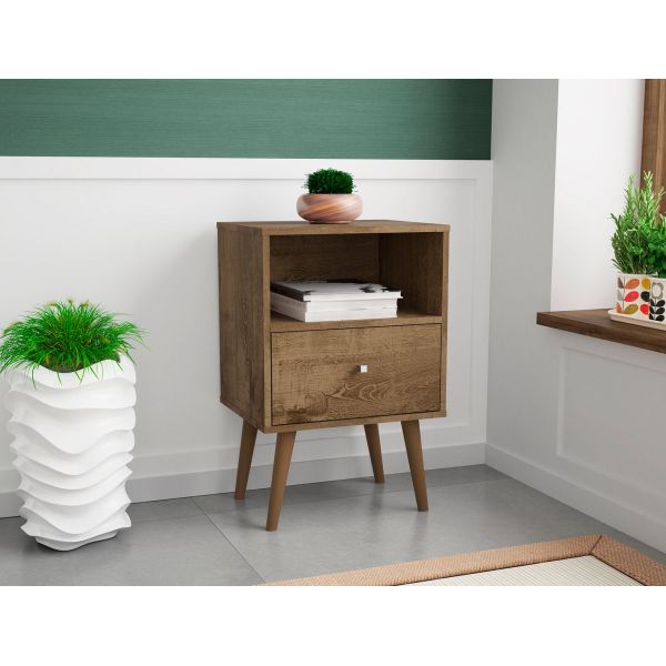 Liberty Nightstand 1.0 in Rustic Brown