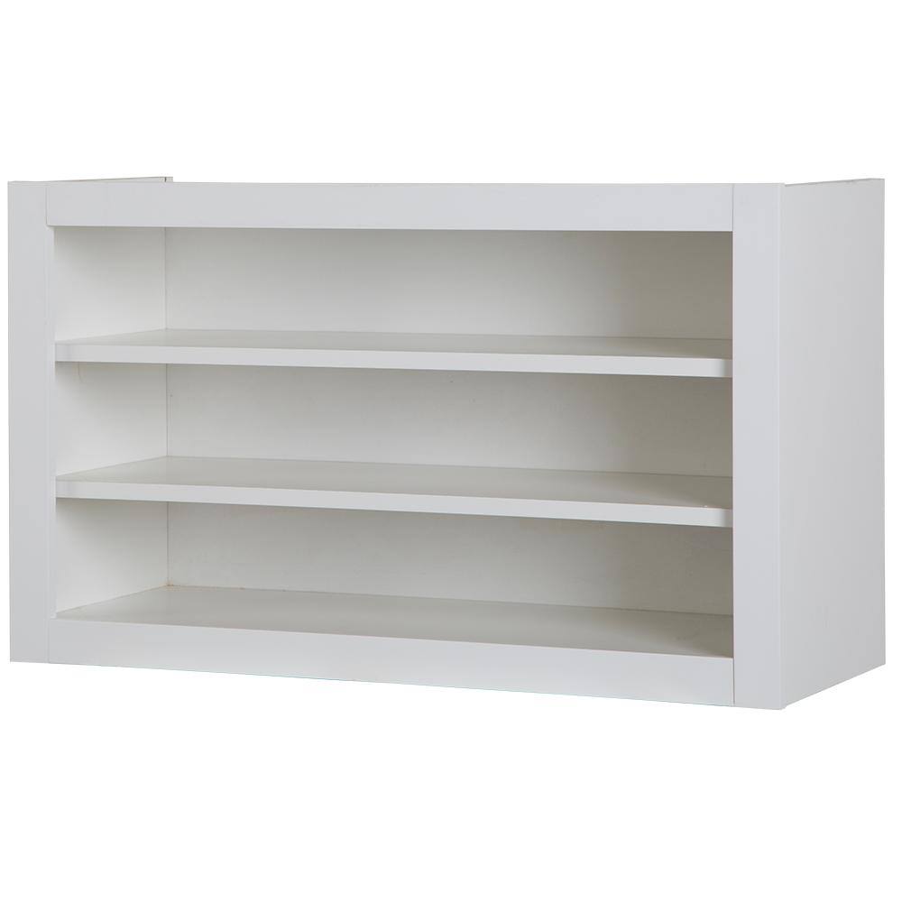 Hampton Bay Cambridge White Shaker Assembled Flex Wall Cabinet with Shelves and Dividers (30 in. W x 13 in. D x 18 in. H) CM3018X-WH