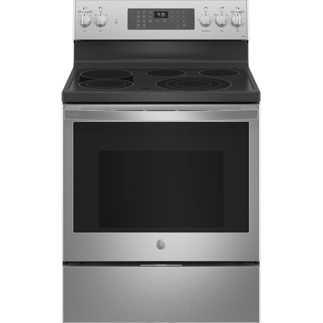 GE Profile 30-inch Freestanding Electric Range with True European Convection Technology PB935YPFS