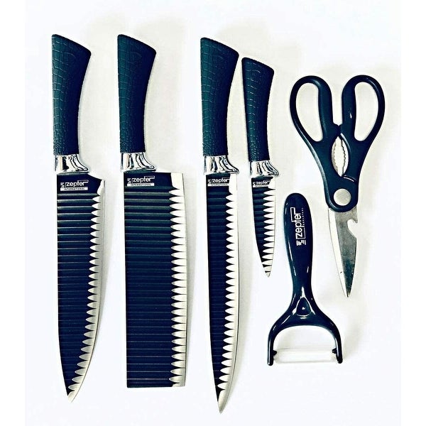 Zepter International 6 Pc Kitchen Knife Set - Black