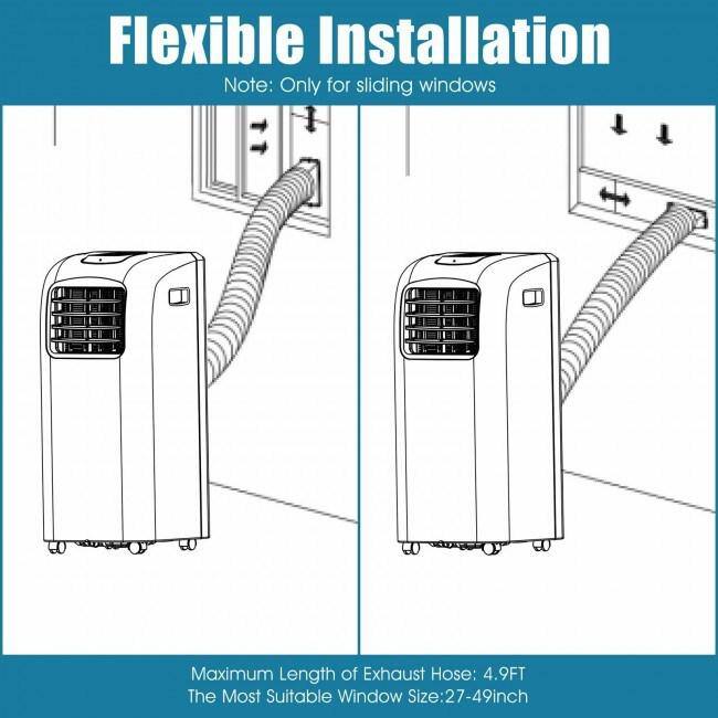 Aoibox 8000 BTU 110-120-Volt Portable Air Conditioner with Dehumidifier Mode and Remote for Rooms up to 200 sf HDSA17IN008