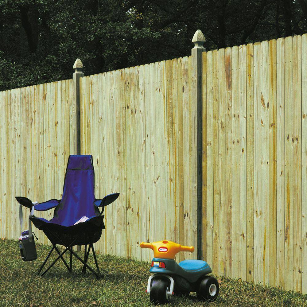 Outdoor Essentials 58 in. x 5-12 in. x 6 ft. Pressure-Treated Pine Dog-Ear Fence Picket 102560