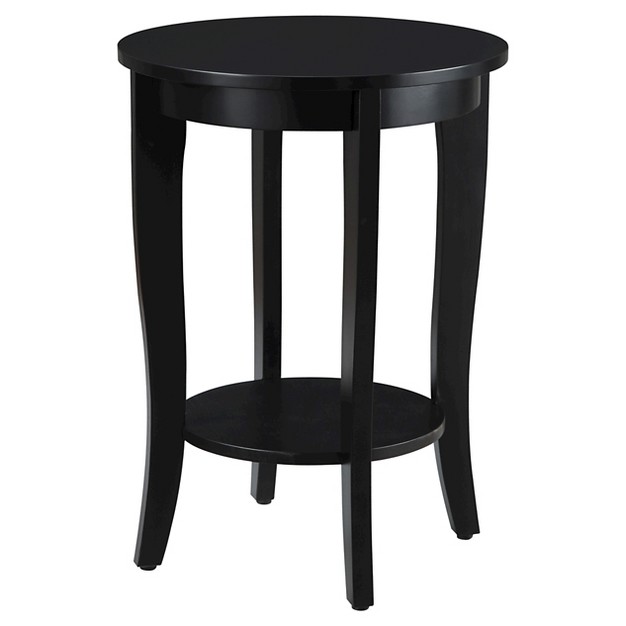 American Heritage Round End Table Convenience Concepts