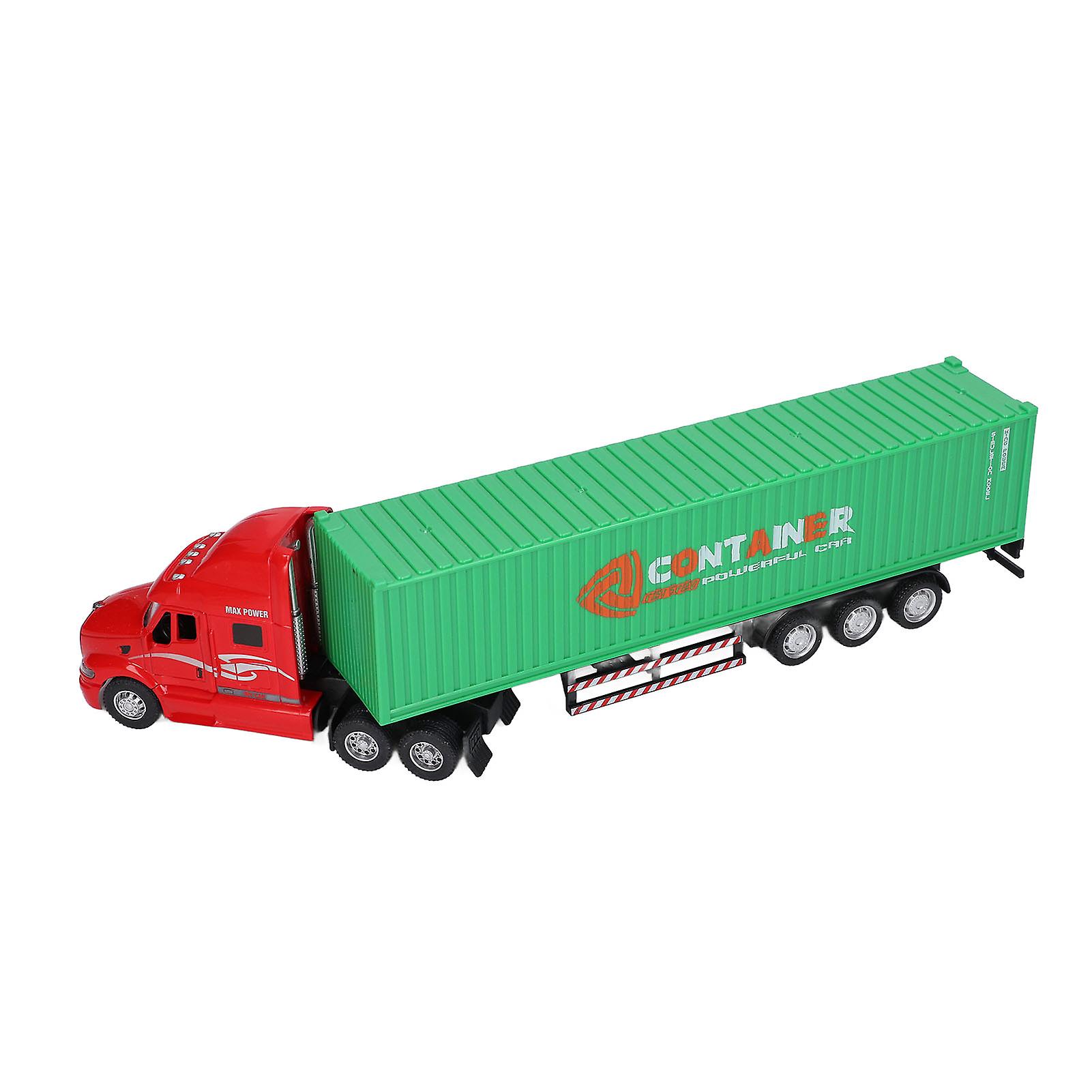 Container Truck Model 1:48 Vivid Exquisite Beautiful Decorative Toy Ornament for Above 3 Years OldGreen