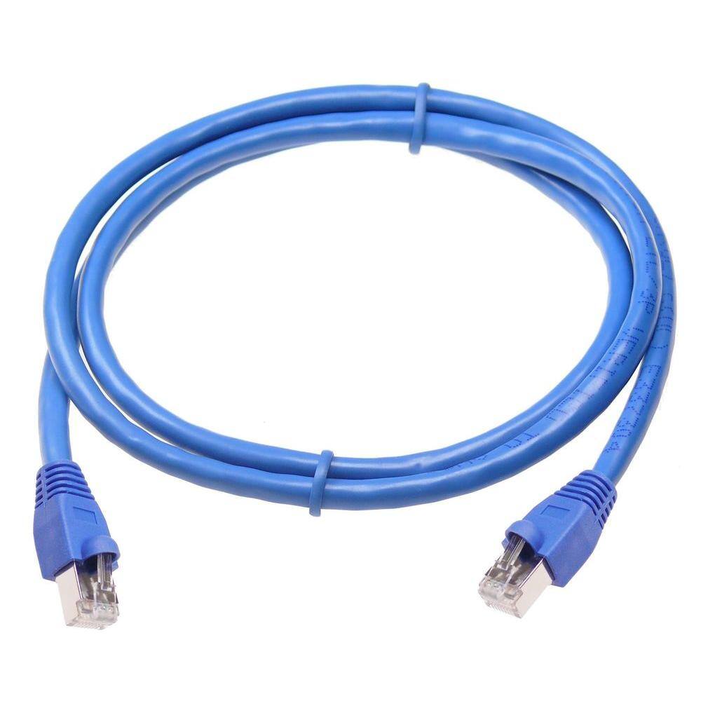 NTW 3 ft. Cat6a Snagless Shielded (STP) Network Patch Cable Blue 345-S6A-003BL