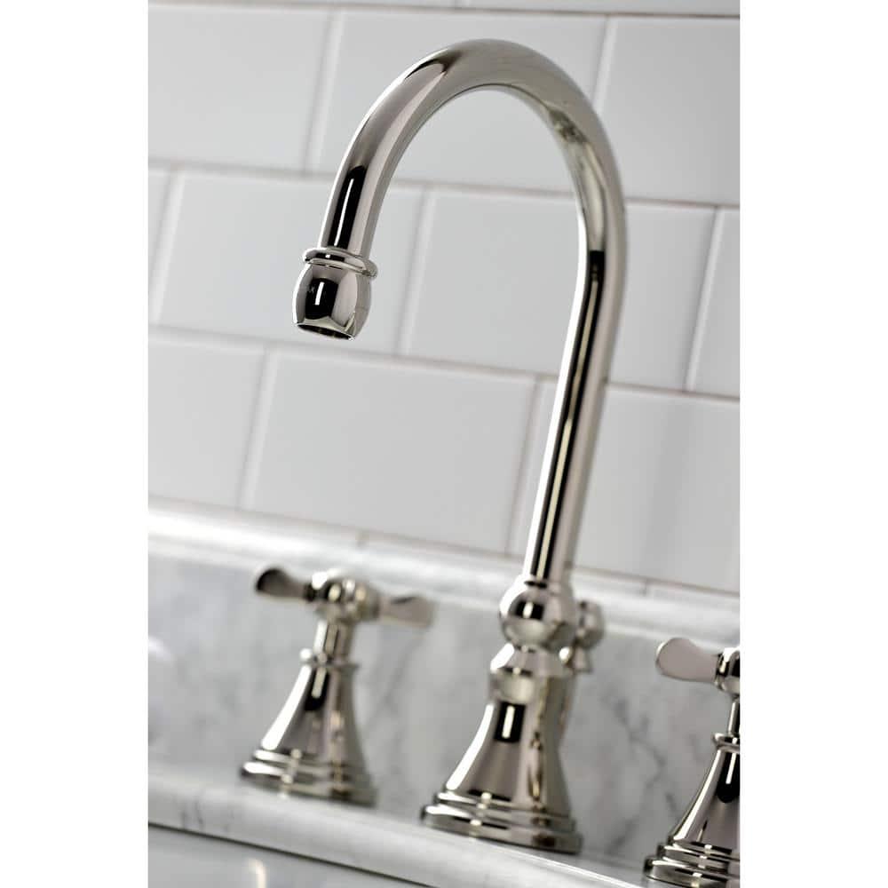 Kingston Brass Essex 8 in Widespread 2Handle Bathroom Faucet in Polished Nickel