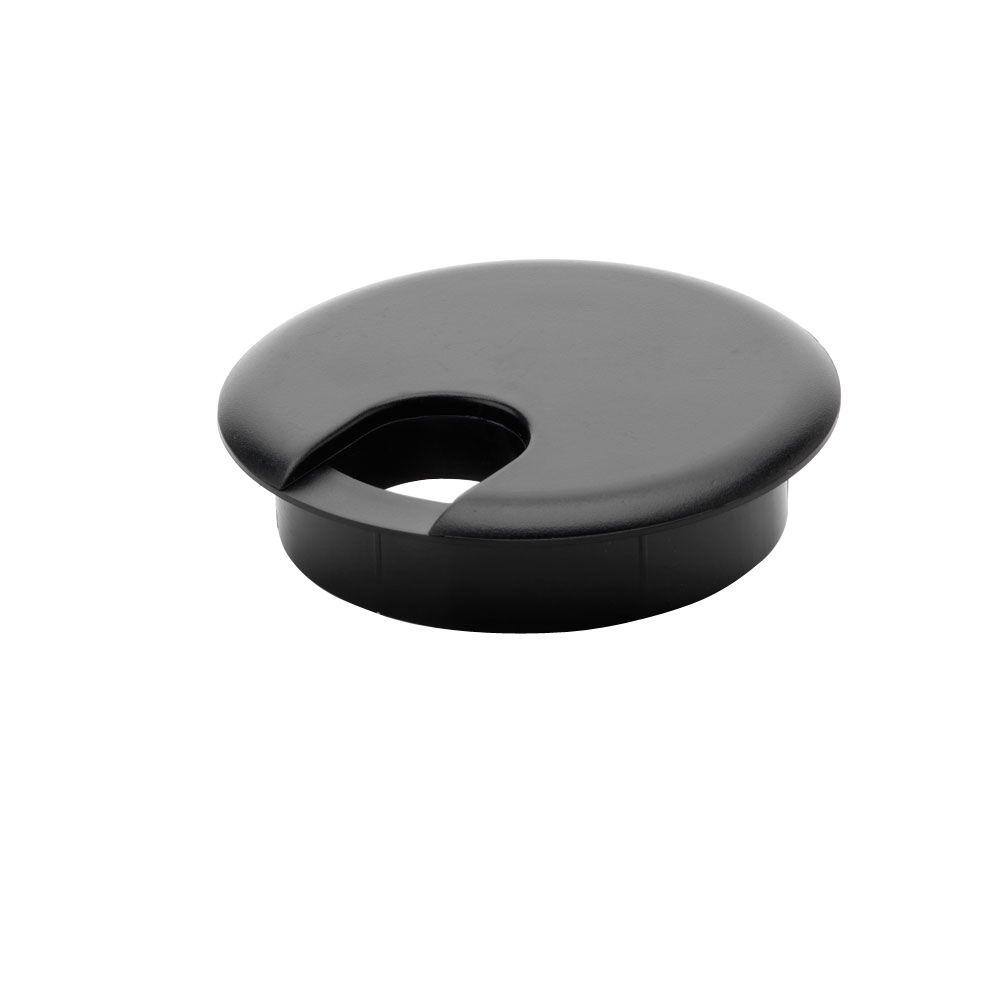 Commercial Electric 2-12 in. Furniture Hole Cover Black COVER BK 2.5