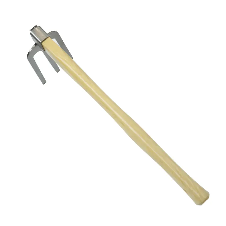 professional small wood manual hand plough hand pulling plow garden hand tools Three teeth hoe