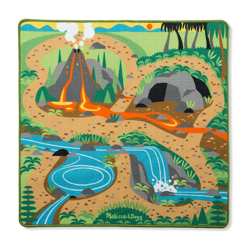 Melissa and Doug Prehistoric Playground Dinosaur Rug