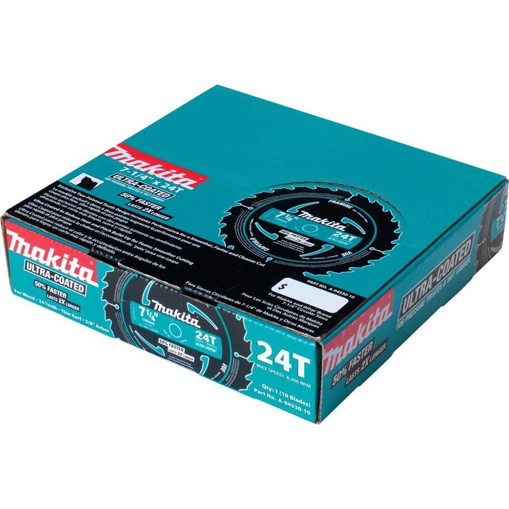 Makita 7-1/4 In. 24T Framing Blade 10Pk A-94530-10 from Makita