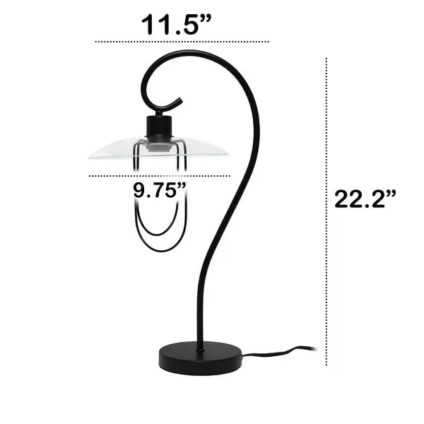 Lalia Home Modern Metal Scroll Table Lamp