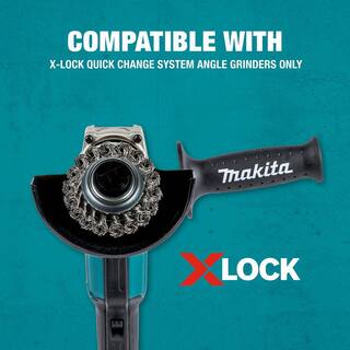 Makita X-Lock Quick Change System 3-18 in. Carbon Steel Knot Wire Cup Brush D-72621