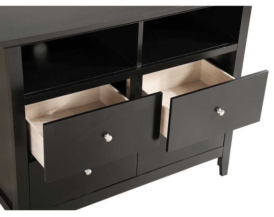 Hammond Black 4 Drawer Chest of Drawers (42 in L. X 18 in W. X 36 in H.)   Transitional   Entertainment Centers And Tv Stands   by Makers  Houzz