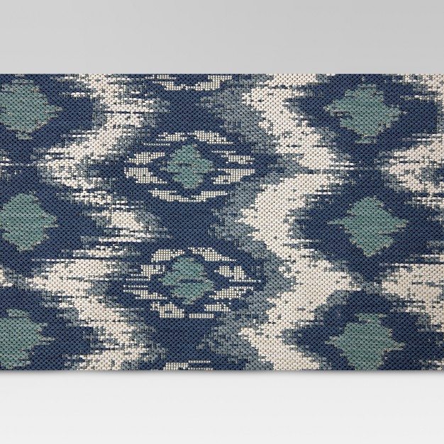 Ikat Outdoor Rug Blue