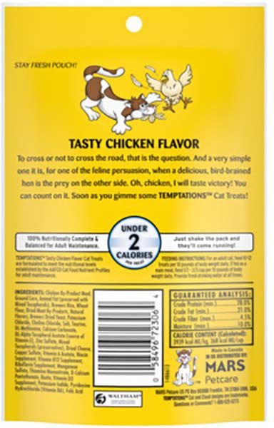 Temptations Classic Tasty Chicken Soft and Crunchy Cat Treats