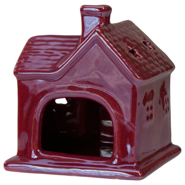 Pink Ceramic House Christmas Tabletop Decoration