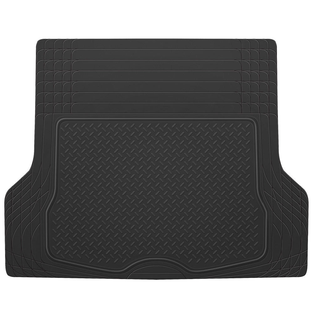 BDK Super Duty Rubber Floor Mats for Car SUV and Van with Cargo Mat， All Weather， Heavy Duty， 3 Colors