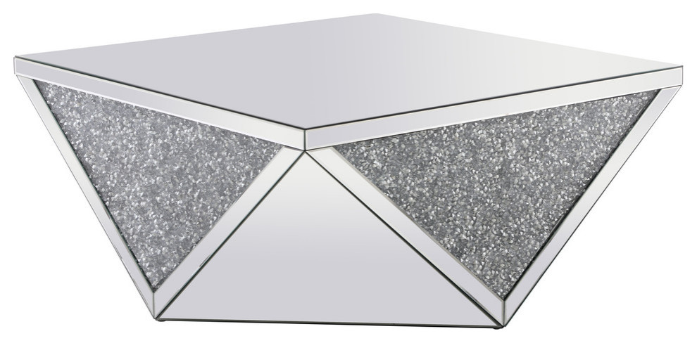 Elegant Decor Mf92005 Modern Crystal Coffee Table   Clear Mirror   Contemporary   Coffee Tables   by LIGHTING JUNGLE  Houzz