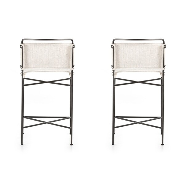 Wharton Counter Stool (White， Set of 2)