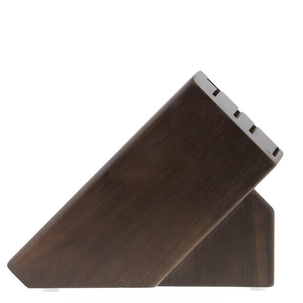 ZWILLING Pro 16-slot Knife Block - Dark Walnut - Black