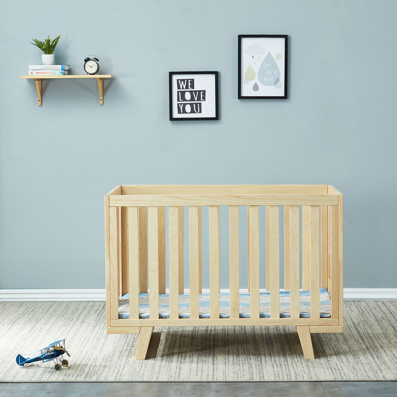 Baby/Toddler Bed With 3 Levels Solid Wood Bed Et-Y002