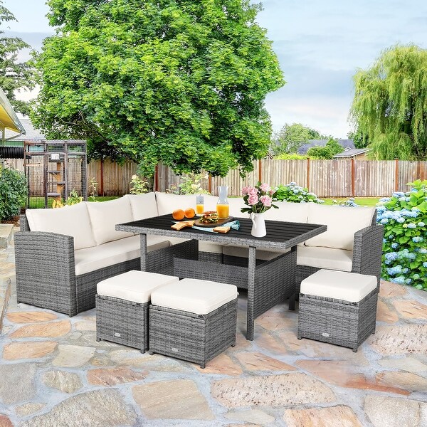 7piece Outdoor Rattan Patio Furniture Set