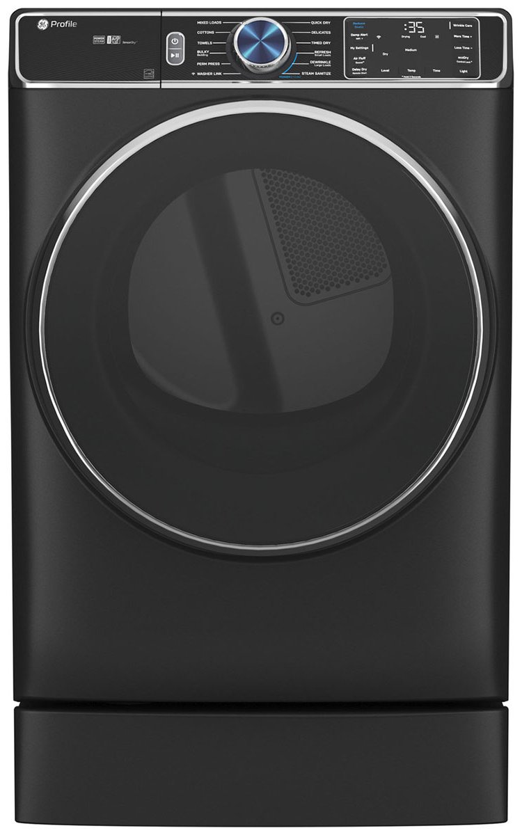 GE Profile ADA 7.8 Cu. Ft. Carbon Graphite Smart Front Load Gas Dryer With Steam And Sanitize Cycle