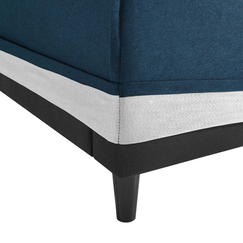 Sofa  Fabric  Navy Blue  Modern  Living Lounge Room Hotel Lobby Hospitality   Contemporary   Sofas   by House Bound  Houzz