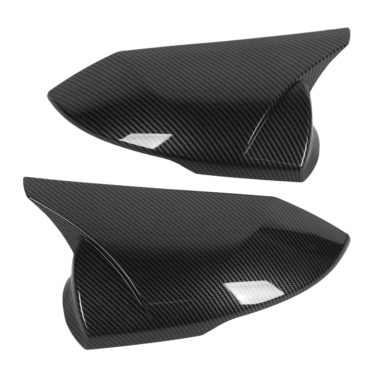 2pcs Door Rearview Mirror Cover Left Right Abs Stylish Replacement For Hyundai Elantra 21+carbon Fiber