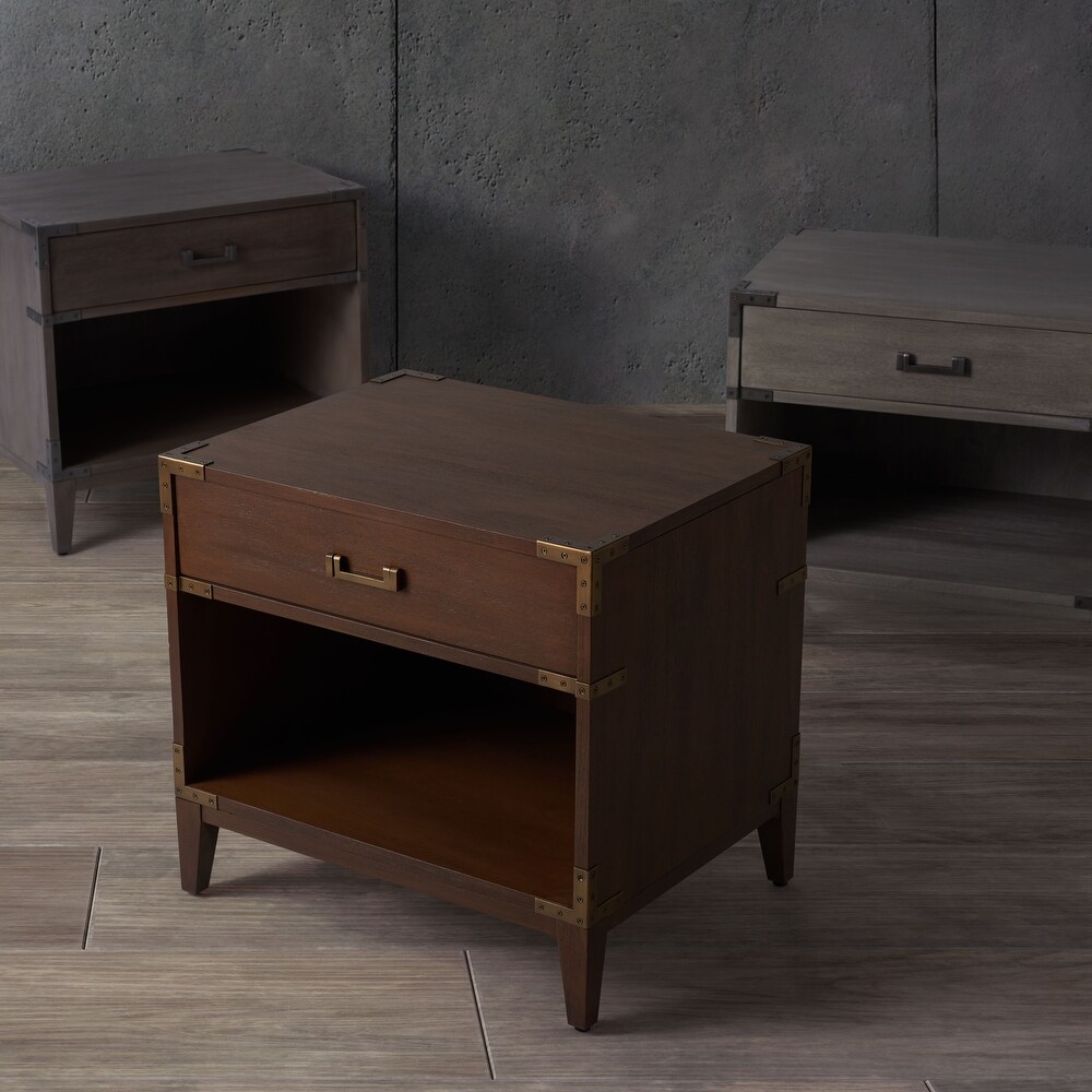 SAFAVIEH Couture Nisha 1 Drawer 1 Shelf Wood Nightstand