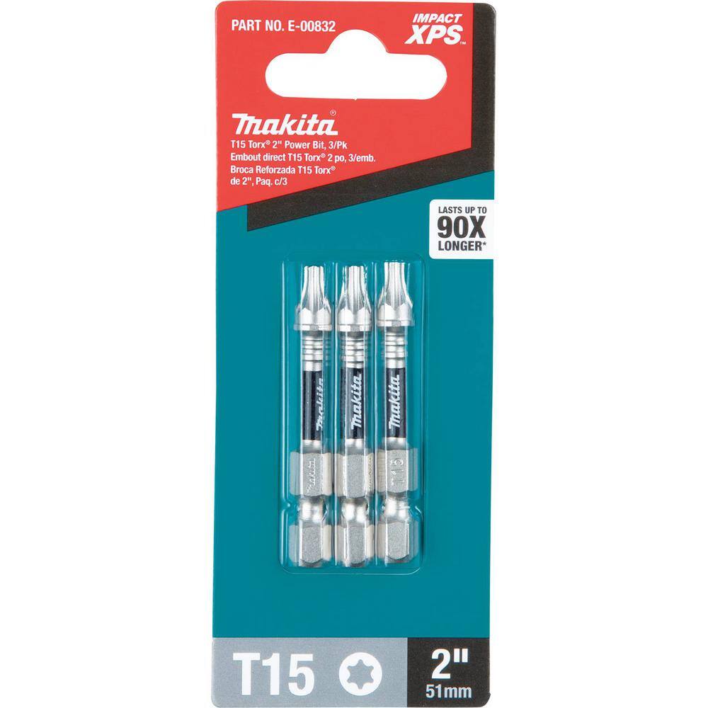 Makita IMPACT XPS T15 Torx 2 in. Power Bit (3-Pack) E-00832