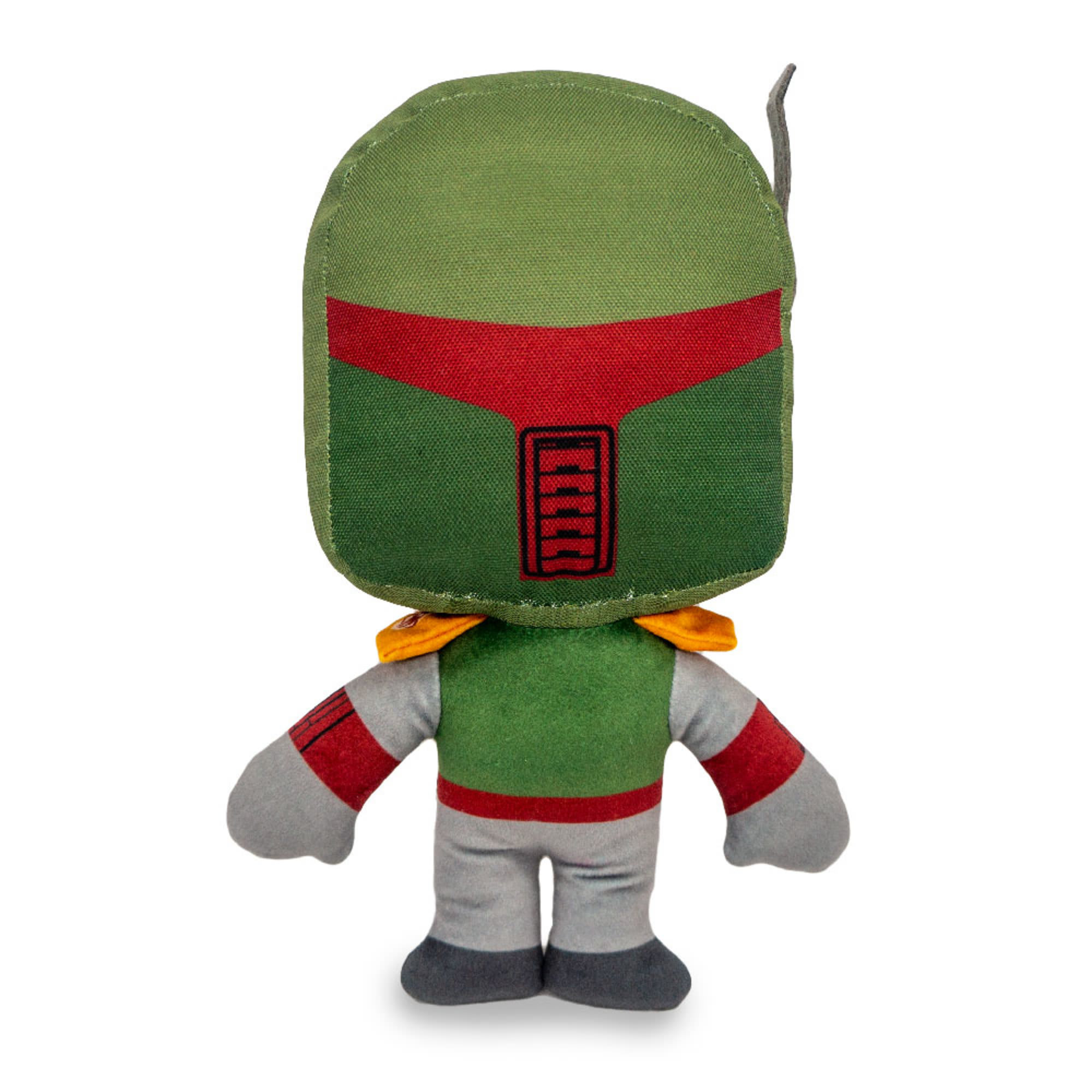 Buckle-Down Star Wars Ballistic Boba Fett Standing Pose Plush Squeaker Dog Toy， Small