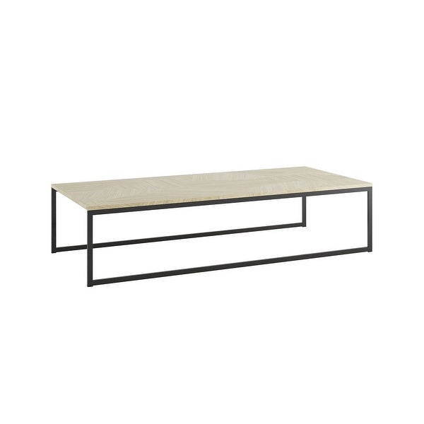 Manhattan Comfort Celine 53.14 Coffee Table with Steel Legs