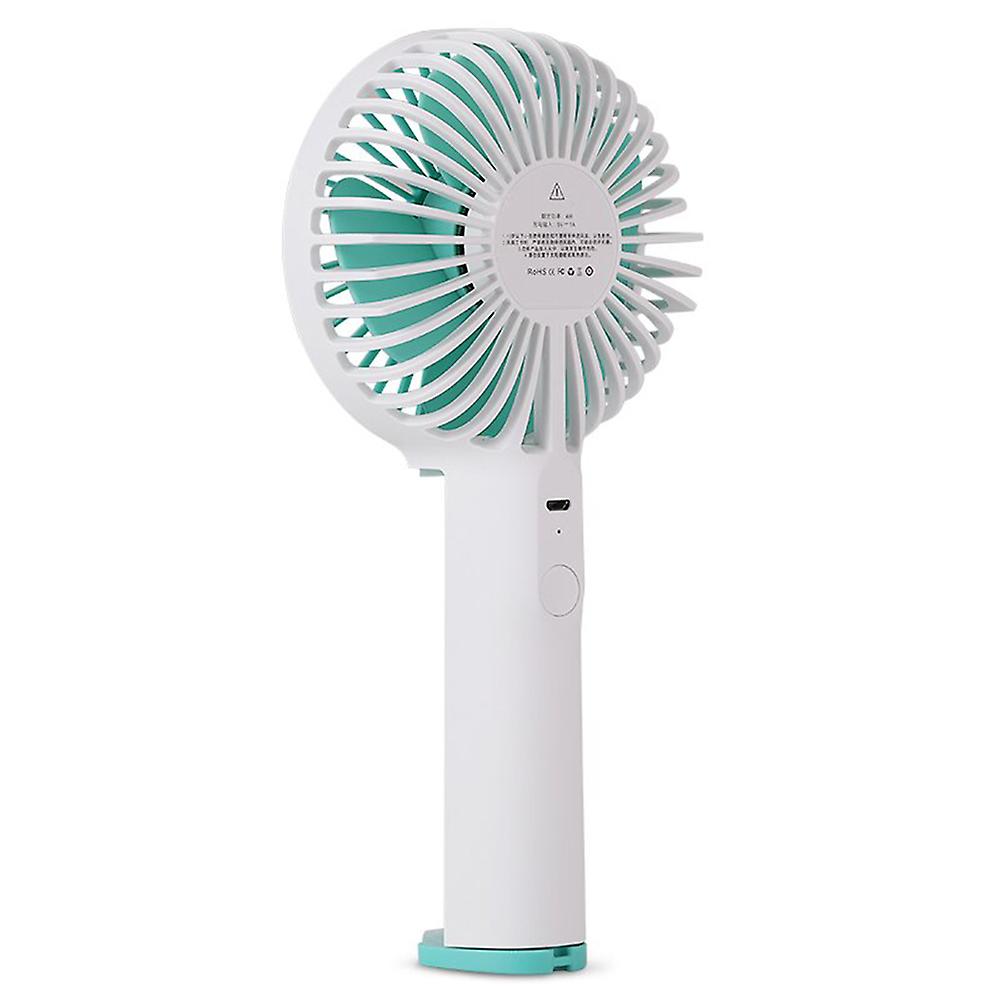 Green Portable Handheld Fan Phone Stand Rechargeable Mini Desktop Fan 3-speed Adjustable Cooling Fan